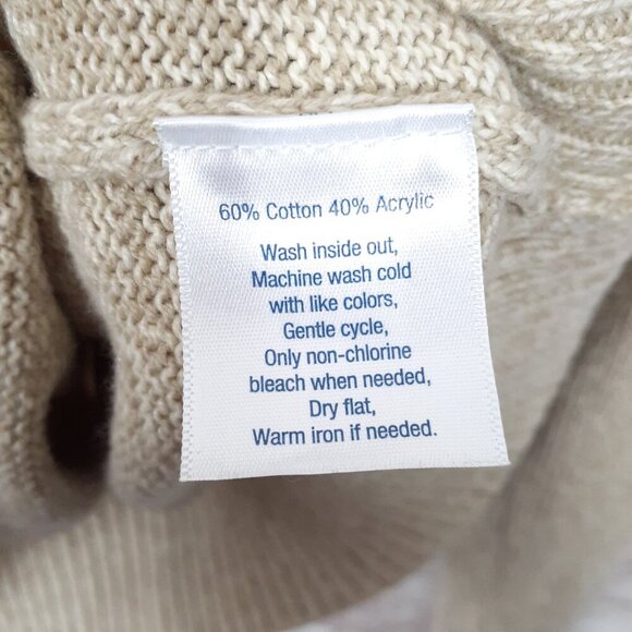 Urban Pipeline Mens Henley Sweater XL Button Zip Beige Soft Cotton Blend 6x3A - Picture 4 of 4